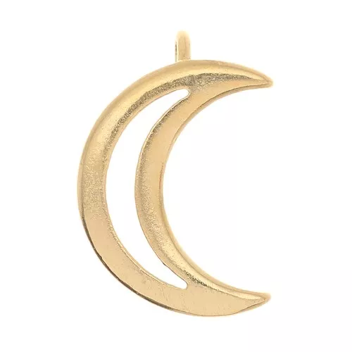 Dije luna calado 12x8 mm - Dorado à l'or fin x1