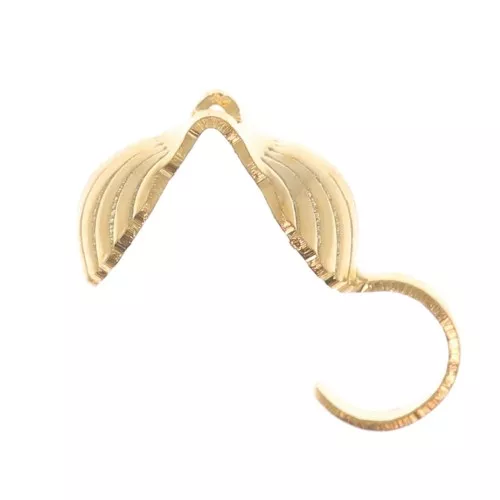 Tapa nudos conchas 5 mm - Dorado con oro fino x6