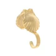 Tapa nudos conchas 5 mm - Dorado con oro fino x6