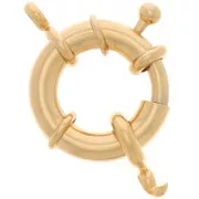 Cierre anilla con resorte 19 mm - Dorado con oro fino x1