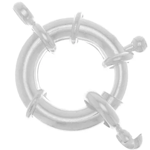 Cierre anilla con resorte 19 mm - Plateado x1