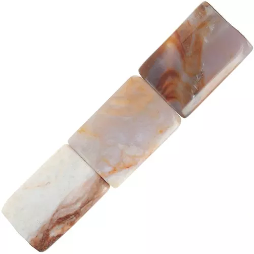 Cuenta Manchurian Agate rectángulo 34x24 mm x1