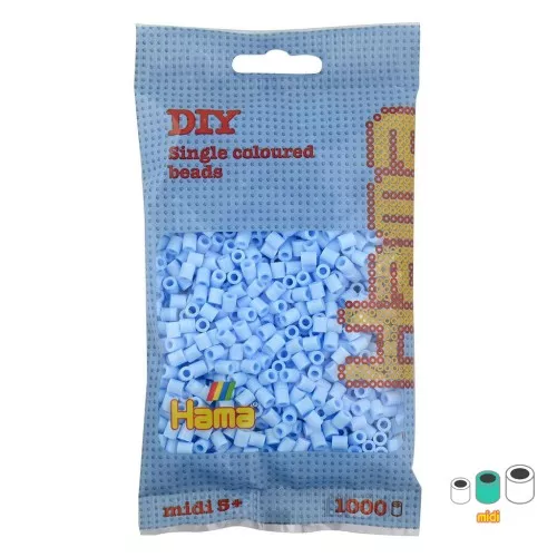 Cuentas Hama Beads MIDI 5 mm Bleu glacier (n°97) x1000