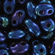 Twin beads 2.5x5 mm Blue Iris x20g|raw }}