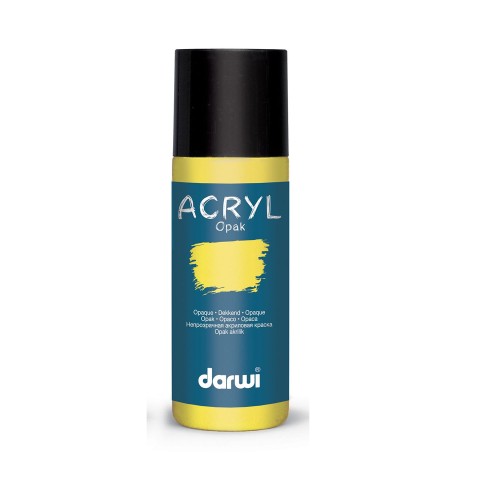 Peinture Acrylique Opaque Darwi - Jaune citron x80 ml