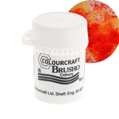 Pigmento de polvo acuarela Brusho Colours - Vermillon x15 g