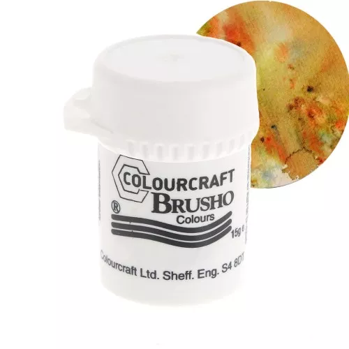 Pigmento de polvo acuarela Brusho Colours - Yellow Ochre x15 g