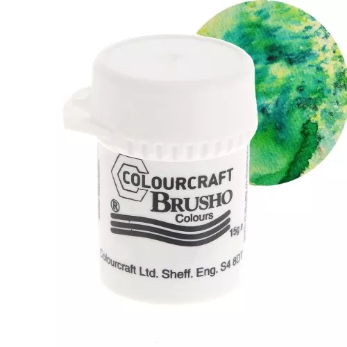Pigmento de polvo acuarela Brusho Colours - Leaf Green x15 g