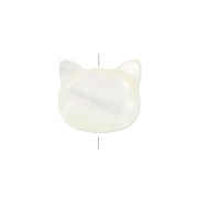 Cuenta cabeza de gato de nácar 10 mm Natural x1|raw }}