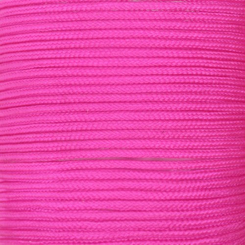 Hilo de jade / Hilo de nailon trenzado de 0,8 mm, rosa fluorescente, 2,90 m