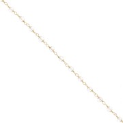 Cadena de fantasía 6 mm Dorado/ Transparente x50cm