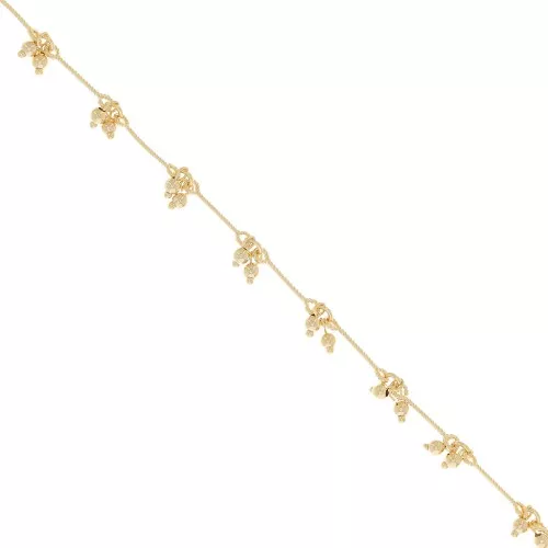 Cadena diamante fantasía con cuentas pequeñas 13 mm Dorado x 20cm