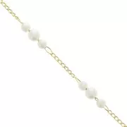 Cadena de fantasía 4 mm Dorado x50cm