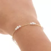 Cadena de fantasía 4 mm Dorado x50cm