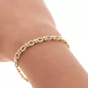 Cadena de fantasía 6,3 mm Doradox50cm