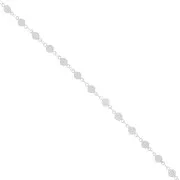 Cadena de fantasía 4.5 mm 3 mm Plateado x50cm