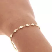 Cadena de fantasía 4.5 mm 3 mm Dorado x50cm