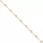 Cadena con cuentas facetadas 5mm Dorado x50cm