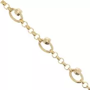 Cadena con cuentas facetadas 5mm Dorado x50cm