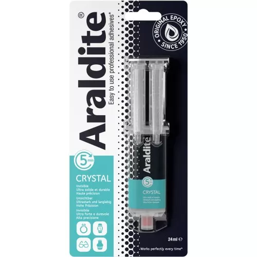 Pegamento Araldite Cristal - bi-componente - Pegamento rápido x24ml