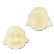 Cabeza Buda 12 mm imitación Márfil x1