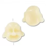 Cabeza Buda 12 mm imitación Márfil x1