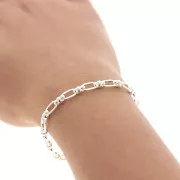 Cadena de fantasía 4.8 mm - Plateado x50cm