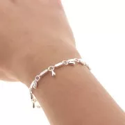 Cadena de fantasía 9.9 mm - Plateado x50cm