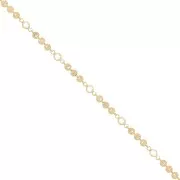 Cadena de fantasía 4.5 mm - Dorado - Transparente x50cm