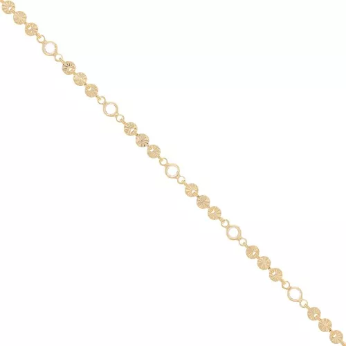 Cadena de fantasía 4.5 mm - Dorado - Transparente x50cm