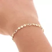 Cadena de fantasía 4.5 mm - Dorado - Transparente x50cm