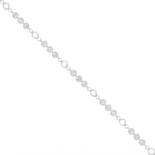 Cadena de fantasía 4.5 mm - Plateado - Transparente x50cm
