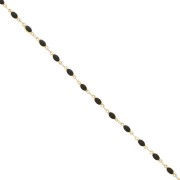 Cadena de fantasía 3.1 mm - Dorado - Negro x50cm|raw }}