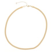 Gargantilla eslabón espejo 5 mm - Acero inoxydable 304 Dorado x49cm|raw }}