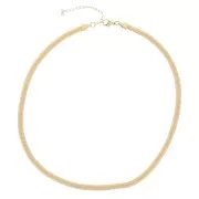 Gargantilla eslabón espejo 5 mm - Acero inoxydable 304 Dorado x49cm