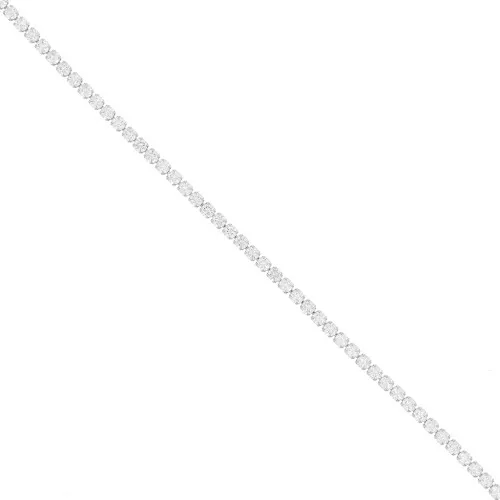 Cadena de fantasía 3 mm - Acero inoxidable 304 - óxido de zirconio x50cm