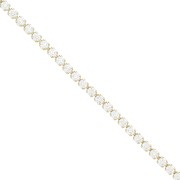 Cadena de fantasía 2 mm - Acero inoxidable 304 Dorado - óxido de zirconio x50cm