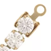 Terminal para cadena strass 3 mm Acero inox 304 Dorado x4