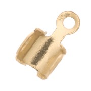 Terminal para cadena strass 2 mm Acero inox 304 Dorado x4