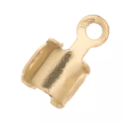 Terminal para cadena strass 2 mm Acero inox 304 Dorado x4