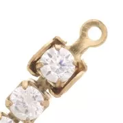 Terminal para cadena strass 2 mm Acero inox 304 Dorado x4