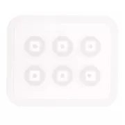 Molde de silicona para hacer cuentas facetadas de resina x1