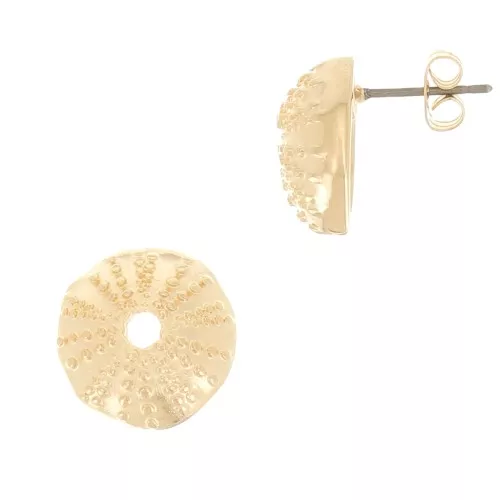Pendientes 15 mm Dorado oro fino x2