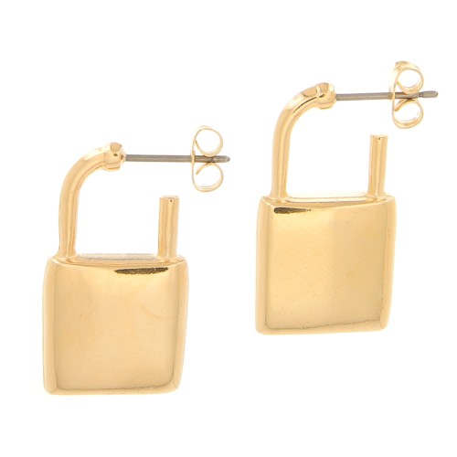 Pendientes 25.5x14 mm Dorado oro fino x2