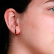 Pendientes 28.5x15.5 mm - Dorado oro fino x2