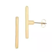 Pendientes 26.5x2.5 mm - Dorado oro fino x2