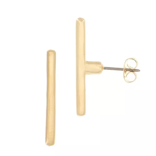 Pendientes 26.5x2.5 mm - Dorado oro fino x2