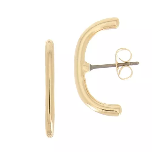 Pendientes 20.5x10 mm - Dorado oro fino x2