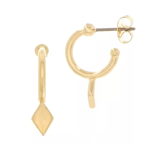 Aros de pendientes 20x13 mm - Dorado oro fino x2