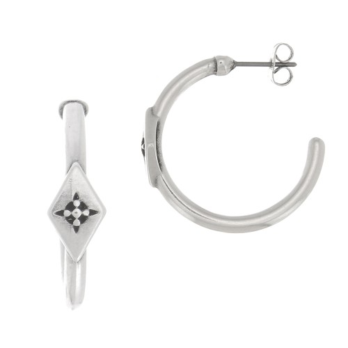 Aros de pendientes 27x7 mm - Plateado antiguo x2